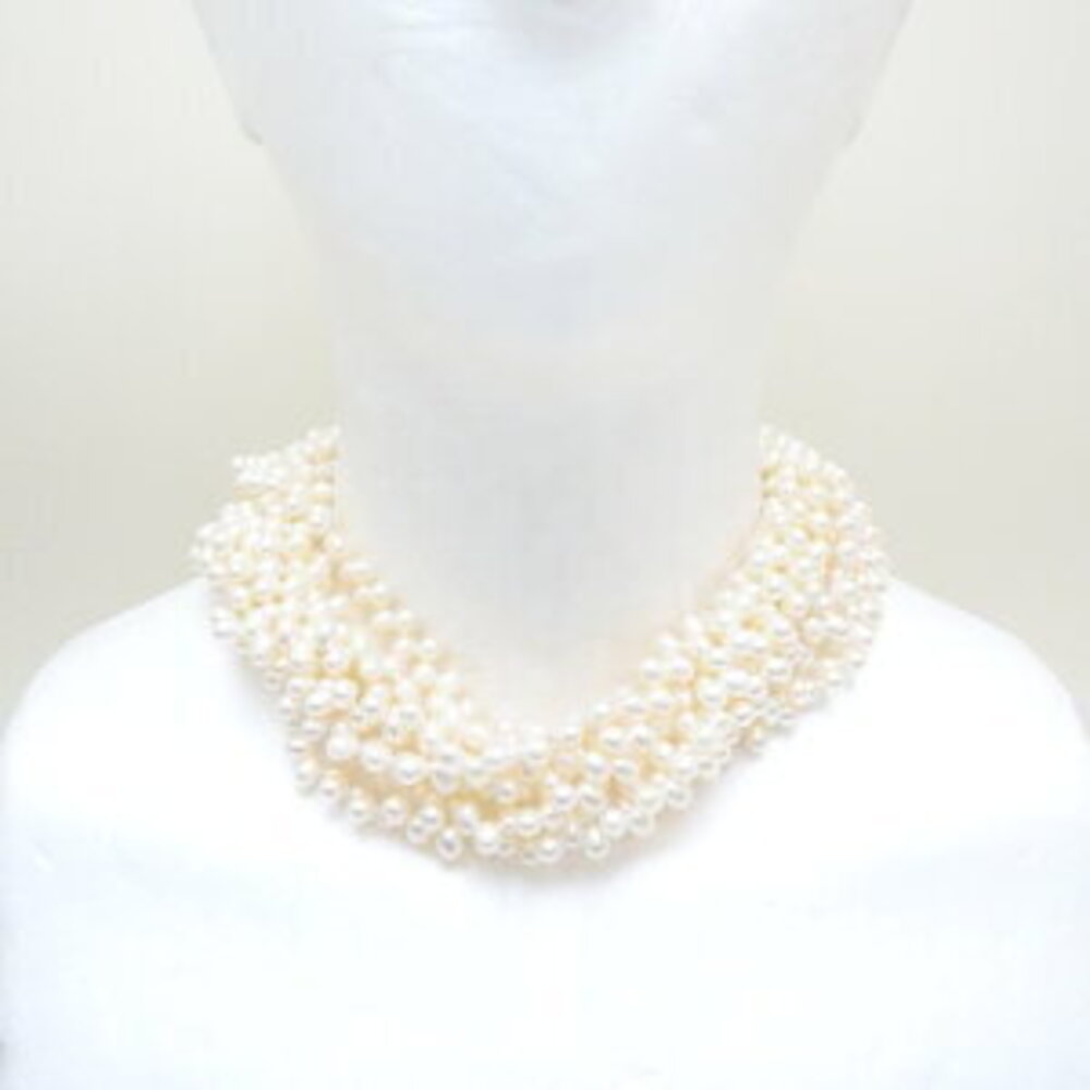 TIFFANY Co Torsade Necklace Freshwater Pearls Paloma Picasso Sterling Silver